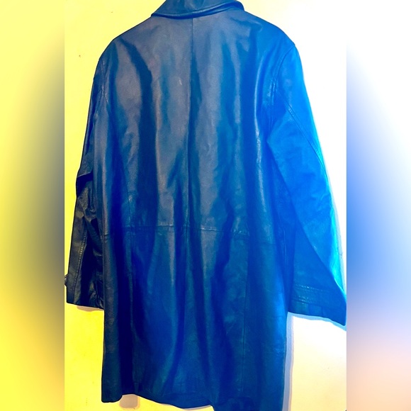 Roaman’s black leather coat size 18 in great condition - Picture 5 of 5